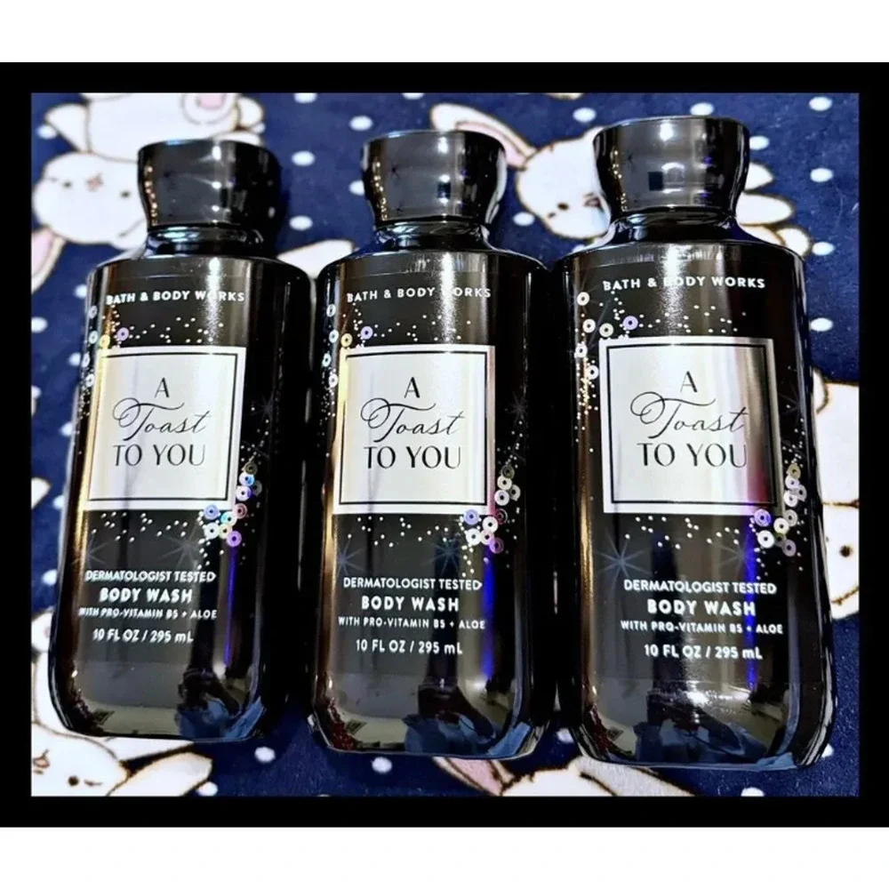 Bath & Body Works A Toast To You 10oz Shower Gel Body Wash with Aloe B5 x3
